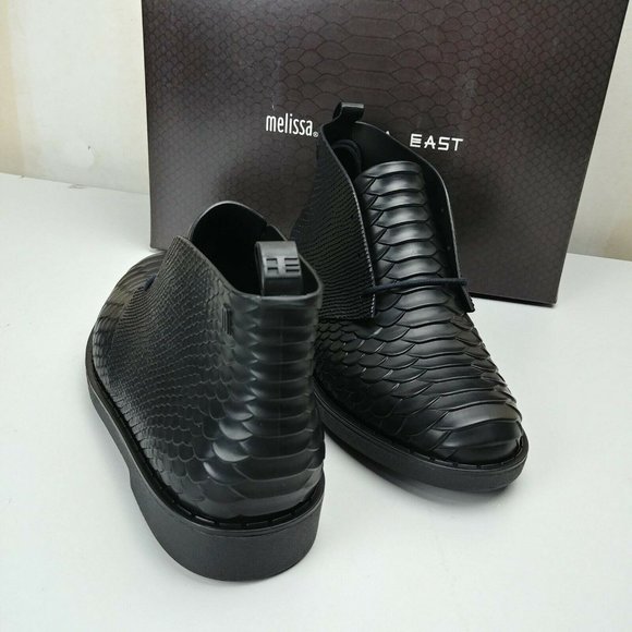 Melissa | Shoes | Nwt Melissa Desert Boot Python Baja East Black | Poshmark